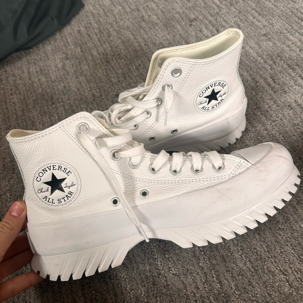 Converse Women's White High-Top platform Sneakers